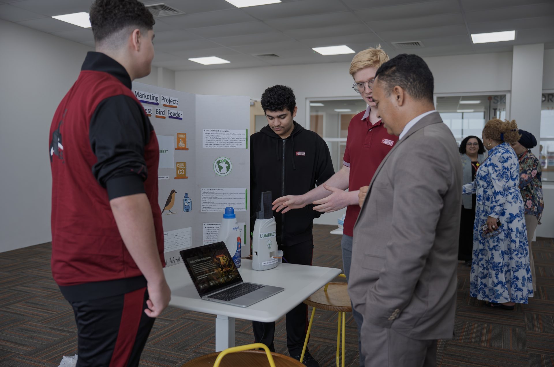 Students collaborating and learning together at CSB