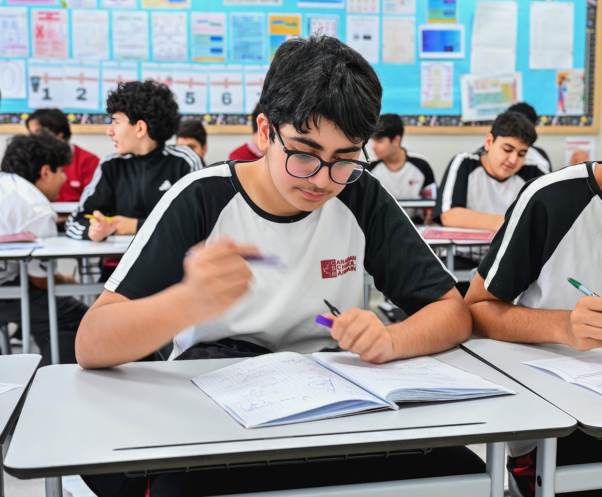 Canadian School Bahrain high school students learning together