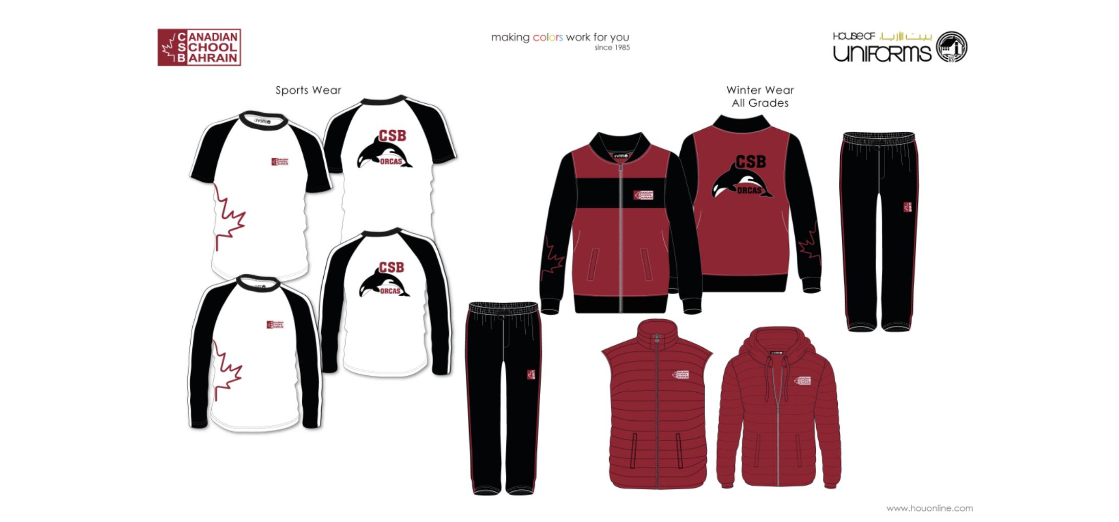 Winter & Sports wear for all Grades